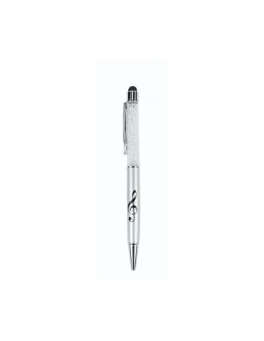 Gun Key Crystal Silver Stylus Pen B2002