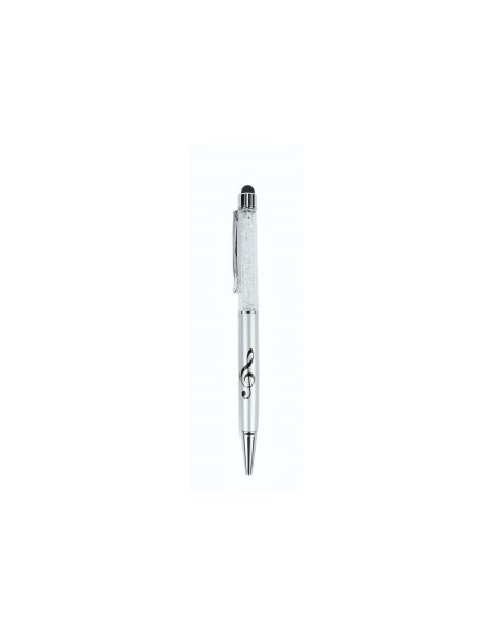 Gun Key Crystal Silver Stylus Pen B2002