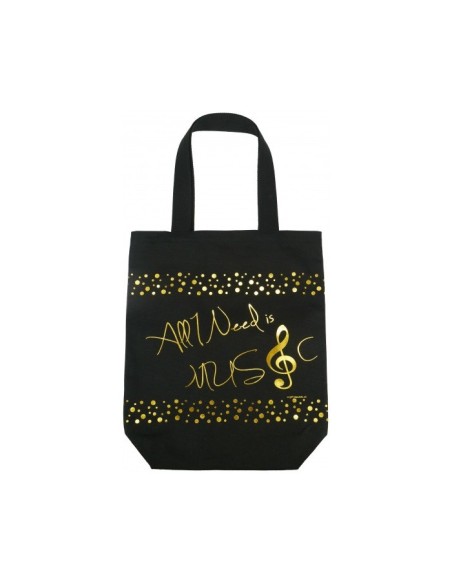 Agifty B-3044 Borsa tote nera e oro