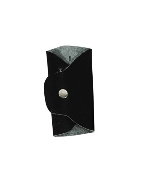 Short Leather Bugle Mitten Closure (Clip) Black