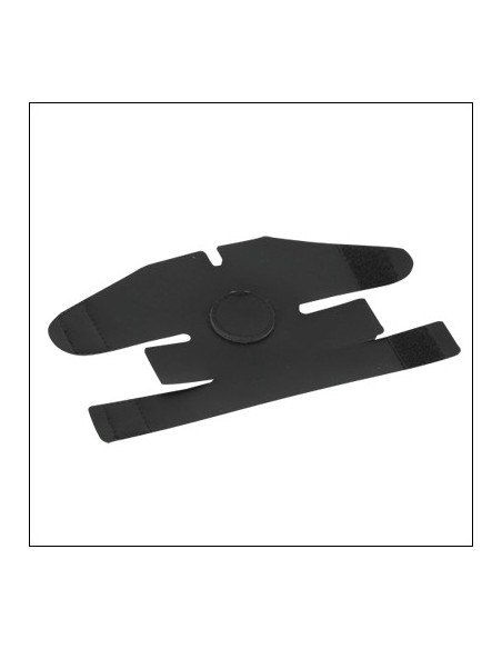 Black Leather Trumpet Mitten (ref.ht313a)