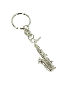 Med Saxophone Keychain: 5 cm. (ftl005) Silver 2