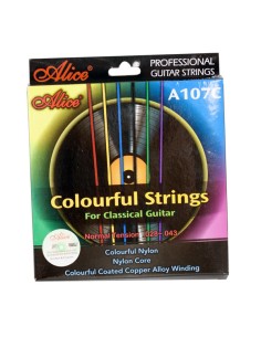 Alice Multicolor Classical Guitar Strings (a107c) (Complete Set)