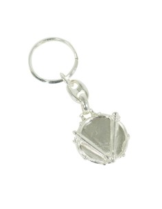 Drum Med Keychain: 2 cm. (ftl013) Silver