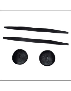 Shock Plate Straps (Pair) Black Leather