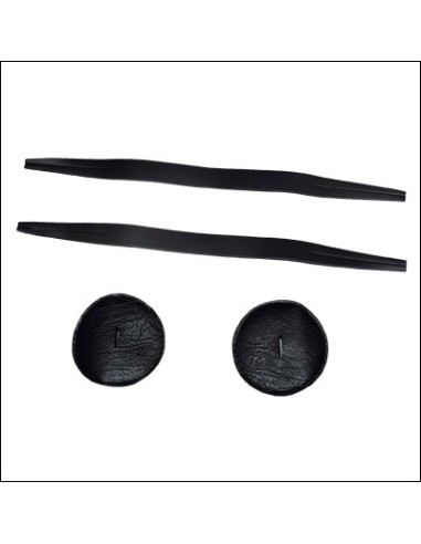 Shock Plate Straps (Pair) Black Leather