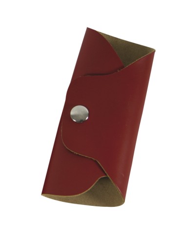 Short Leather Bugle Mitten Closure (Clip) Red