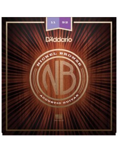 D'Addario NB1152 Nickel Bronze Custom Light 11-52 Acoustic Guitar Strings (Set)