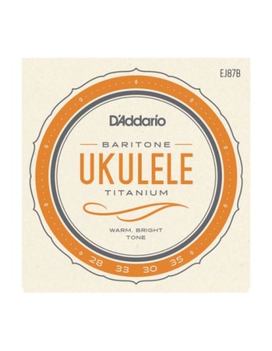 D'Addario EJ87B Titanium Baritone Ukulele Strings Baritone Ukulele Strings (Set)