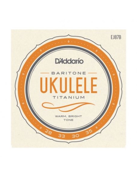 D'Addario EJ87B Titanium Baritone Ukulele Strings Baritone Ukulele Strings (Set)
