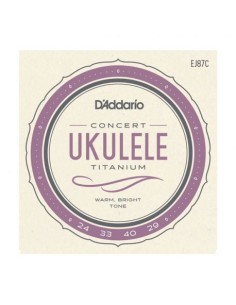 D'Addario EJ87C Titanium Ukulele Strings Concert Ukulele Strings (Set)