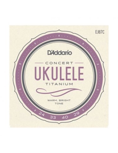 D'Addario EJ87C Titanium Ukulele Strings Concert Ukulele Strings (Set)