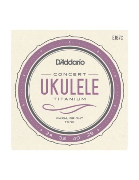 D'Addario EJ87C Titanium Ukulele Strings Concert Ukulele Strings (Set)