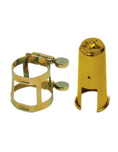Boquillero y Abrazadera Saxo Alto, Dorado