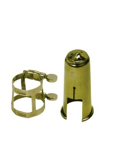 Clarinet Mouthpiece & Clamp, Gold