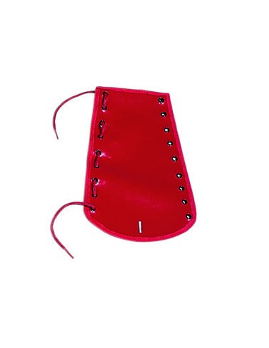 Long Bugle Fäustling Kunstleder Rot