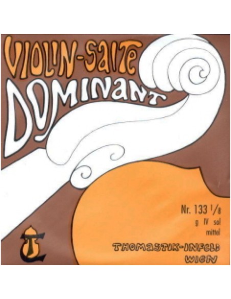 Violin String 1/8 4th (G) (G) Thomastik Dominant (133) (Nylon Silver) Medium