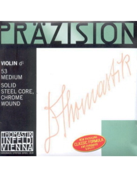 Violin String 4/4 3rd (D) (D) Thomastik Präzision 53) (Chrome) Medium