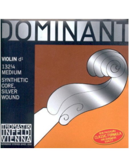 Violin String 1/4 3rd (D) (D) Thomastik Dominant (132) (Nylon Aluminum) Medium