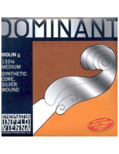 Violin String 1/4 4th (G) (G) Thomastik Dominant (133) (Nylon Silver) Medium