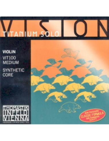 4/4 Violin Strings Thomastik Vision Titanium (Vit100) Medium (Complete Set)