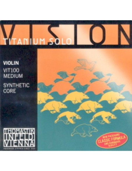 4/4 Violin Strings Thomastik Vision Titanium (Vit100) Medium (Complete Set)