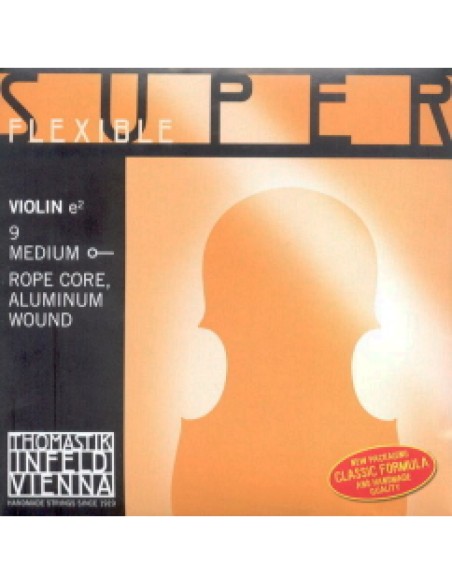 4/4 Violin String 1st (E) (E) Thomastik Superflexible (09) (Aluminum) Medium
