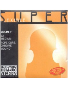 4/4 Violin String 3rd (D) (D) Thomastik Superflexible (12) (Chrome) Medium