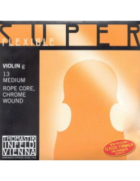 4/4 Violin String 4th (G) (G) Thomastik Superflexible (13) (Chrome) Medium