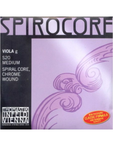 Viola String 4/4 3rd (G) (G) Thomastik Spirocore (S20) (Chrome) Medium