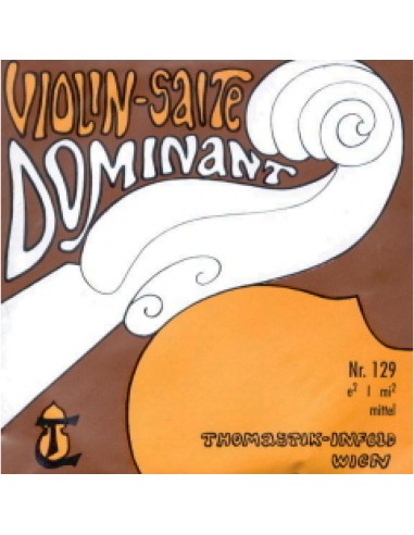 4/4 Violin String 1st (E) (E) Thomastik Dominant (129) (Chrome Nylon) Medium