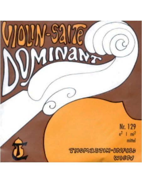 4/4 Violin String 1st (E) (E) Thomastik Dominant (129) (Chrome Nylon) Medium