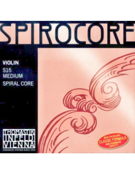 Cordes de violon 4/4 Thomastik Spirocore (S15) Medium (Set complet)