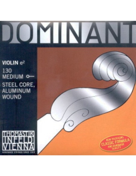 Violin String 4/4 1st (E) (E) Thomastik Dominant (130) (Nylon Aluminum) Medium