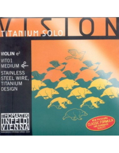 4/4 Violin String 1st (E) (E) Thomastik Vision Titanium (Vit01) (Titanium Steel) Medium