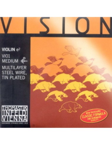 Violin String 3/4 1st (E) (E) Thomastik Vision (VI01) (Multilayer Steel) Medium