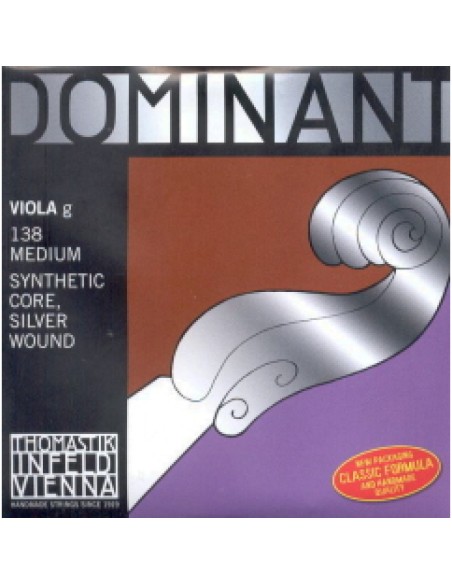 4/4 Viola String 3rd (G) (G) Thomastik Dominant (138) (Silver) Medium