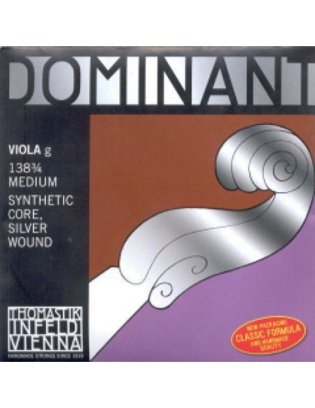 3/4 Viola String 3rd (G) (G) Thomastik Dominant (138) (Silver) Medium