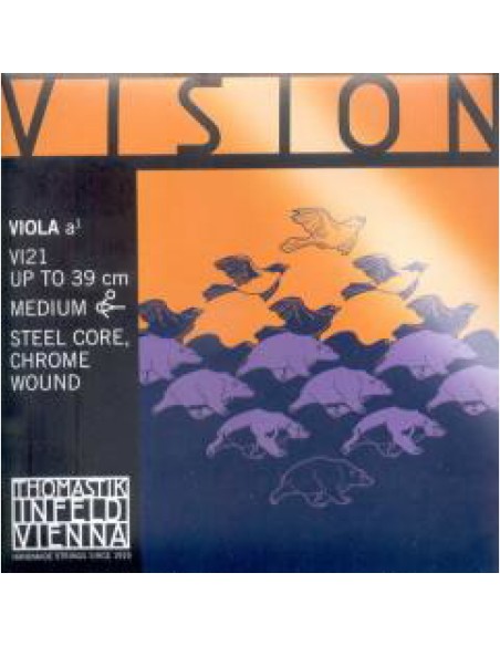 4/4 Viola String 1st (A) (A) Thomastik Vision (VI21) (Chrome Wound Steel) Medium