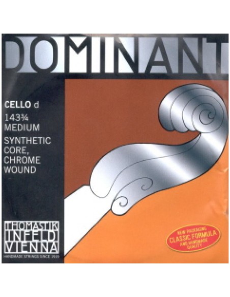 String Cello 3/4 2nd (D) (D) Thomastik Dominant (143) (Chrome Metal) Medium