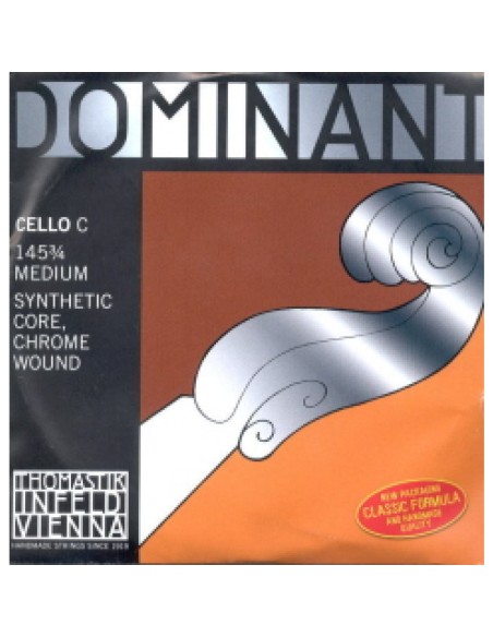 String Cello 3/4 4th (C) (C) Thomastik Dominant (145) (Chrome Metal) Medium