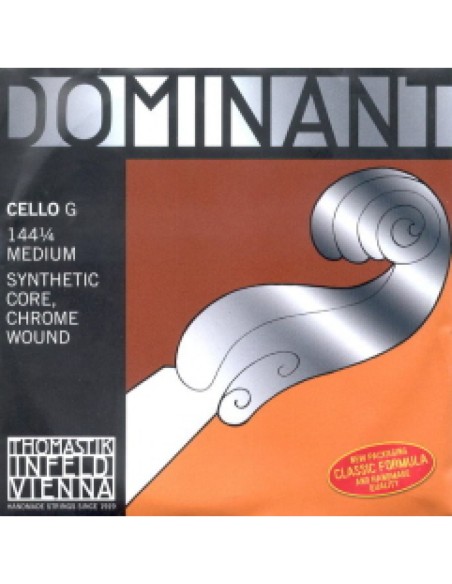 String Cello 1/4 3rd (G) (G) Thomastik Dominant (144) (Metal Chrome) Medium