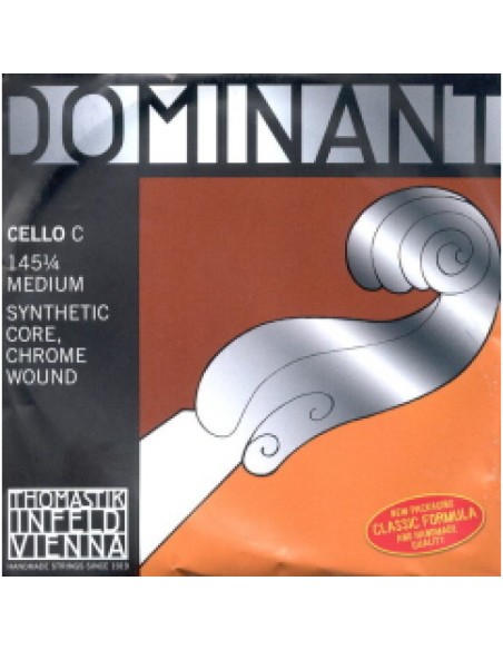 String Cello 1/4 4th (C) (C) Thomastik Dominant (145) (Chrome Metal) Medium