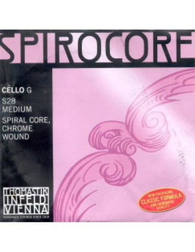Violoncello String 4/4 3rd (G) Thomastik Spirocore (S 28A) (Silver) Medium