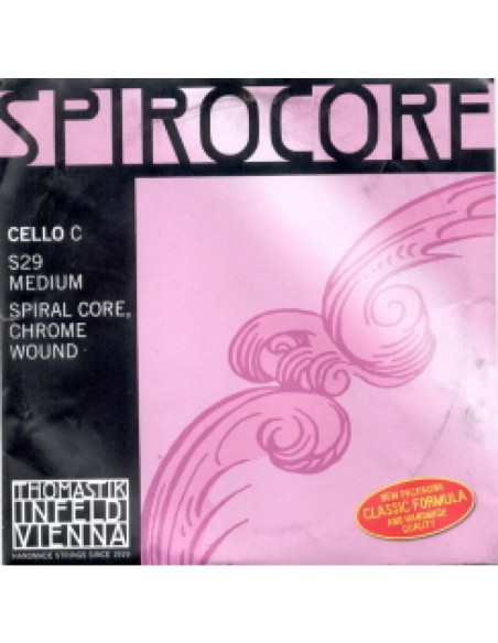 4/4 Cello String 4th (C) (C) Thomastik Spirocore (S 30A) (Silver) Medium