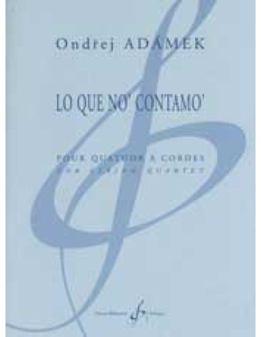 ADAMEK O.-What I don't count for String Quartet