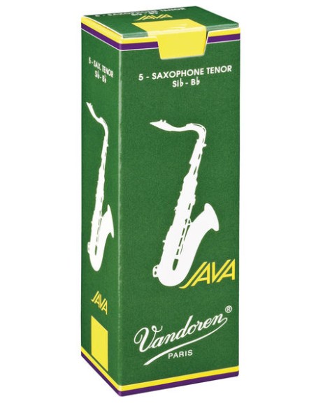 Saxophone Ténor Anches Sib (Bb) Box 5 Unités Vandoren Java (Light Green Box) 3.0