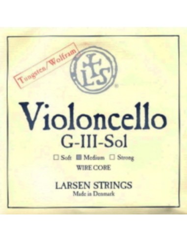 4/4 Cello String 3rd (G) (G) Larsen Wire Core (Tungsten Nickel) Medium
