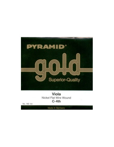 Viola Strings 4/4 4th (C) (C) Pyramid Gold (140104) (Nickel Wound) Medium