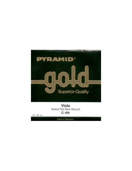 Viola Strings 4/4 4th (C) (C) Pyramid Gold (140104) (Nickel Wound) Medium